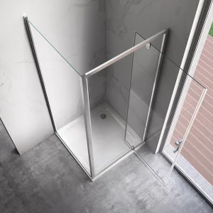 مورد مصنع السويس بالجملة إطار أسود فاخر زاوية 90X90 8mm كابينة استحمام كاملة