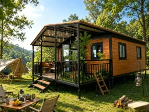 Luxury Wood Grain Tiny House
