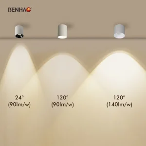 Smart Home Surface Mounted COB/SMD Optional Spotlight Interior Ceiling Lamp Anti-Glare Energy-Saving 7-30W 220V LED-Down-Light