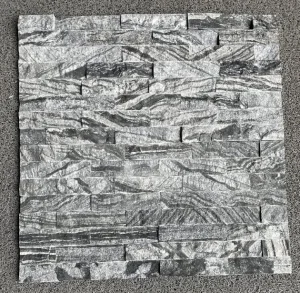 Natural stone veneer ledger panel split Black Wooden Marble Stacked Wall Stone for interior/outdoor/exterior bathroom/kitchen/lobby wall/background