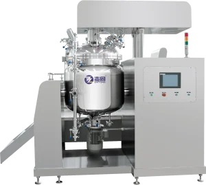 Zhitong PLC Hydraulic Liquid Mixing Machine Touch Screen Emulsification Equipment for Cosmetics Cream Lotion Skincare Production