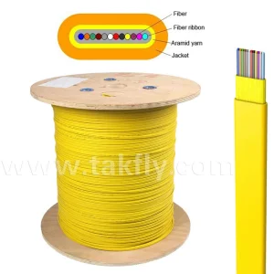 12 Core Singlemode Gjdfbv Indoor Flat Fiber Optic Ribbon Cable