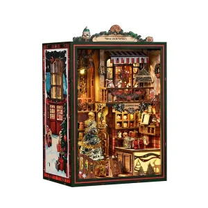 OEM DIY Wooden Christmas Shop Book Nook Kit