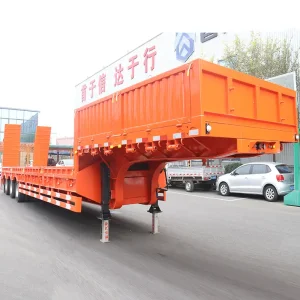 High-Quality Flat Type 3 Axle Lowbed Trailer Factory, CKD
