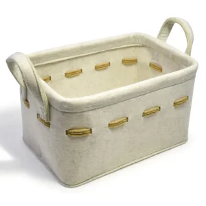 Cheap Felt Basket Foldable Box with Handle