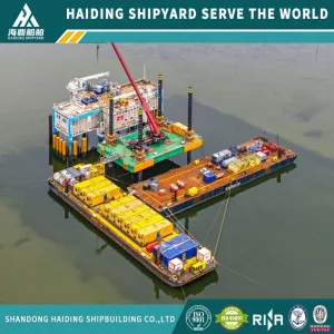 12m Estructura Flotante Impermeable Combinada para Proyectos de Restauración Ecológica de Sedimentos Costeiros, Balsa Modular Marina