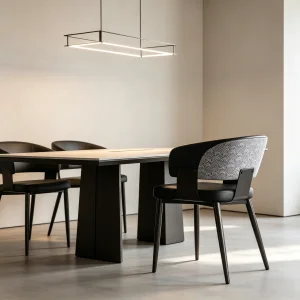 Contemporary Dining Chair with Metal Legs Faux Leather Upholstery Home Furniture Hospitals Hotels Schools Apartments