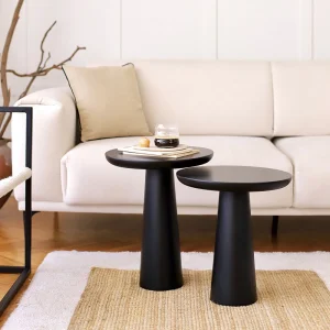 Modern Minimalist Solid Wood Round Side Table