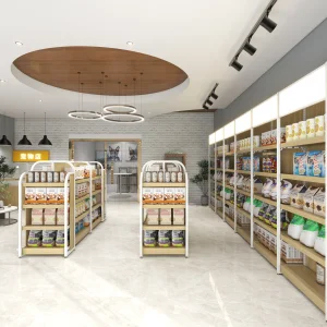 Steel and Wood Shelves, Pet Store Shelves