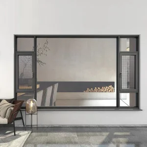 Durable Aluminum Tilt and Turn Window Dual Opening Function Waterproof Design and Modern Slim Frame Style Window