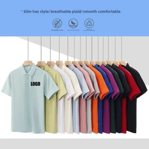 High Quality 200g Solid Color Cotton Workwear Polo Custom Embroidery logo Polo Shirt Business Short Sleeve Men's Polo Shirts