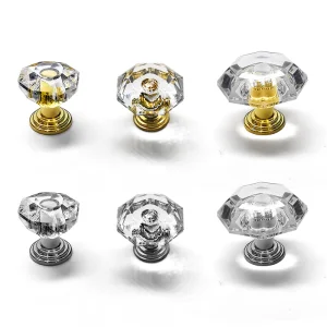 Wholesale Kitchen Cabinet Hardware Accessories Transparent Plastic Acrylic Material Furniture Handles Knobs Manufactured