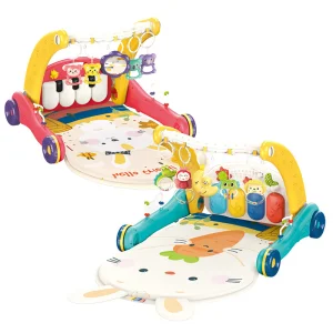 Centro de Atividades de Fitness para Bebês, Andador para Crianças, Brinquedo Musical Multifuncional com Piano
