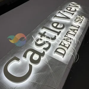 Custom White Letters Business Sign for Spa Shop Supplier, Manufacturers