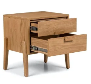 Wholesale Modern Bedroom Furniture 2 Drawers Bedside Table Wooden Nightstand