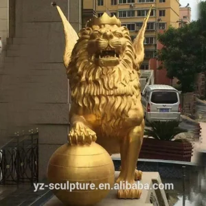 Bronze Lions Sculpture