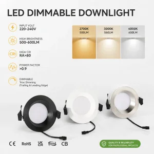 Iluminação LED de Teto Recessado para Barco em Alumínio Marinho Genuíno 24V 7W