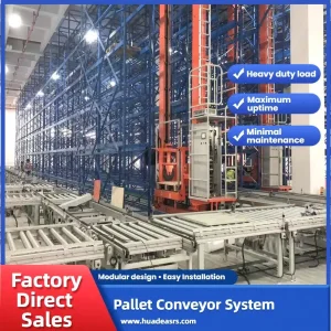 High Capacity Industrial Pallet Conveyor System for Continuous Transport in Production Lines