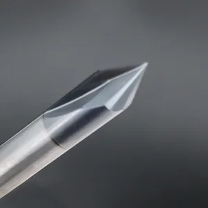 Solid Carbide V-Groove Chamfer End Mill 60/90 Degree Tungsten Carbide CNC Chamfering Cutter for Metal