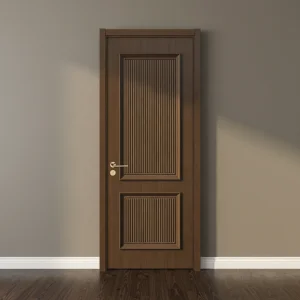 Luxury Solid Wood Interior Fire Proof Door With Door Frame For Hotel Bedroom Sound Insulation Wooden Door