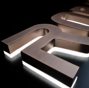 Discount Premium Brushed Metal Backlit Letters LED Signage Supplier, Suppliers