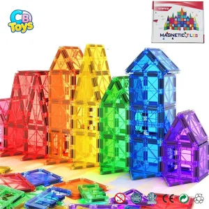 Montessori Material Kids Educational Toys Magnetic Tiles Magnetic Blocks Plastic Building Blocks 3d Magnetic Puzzle
