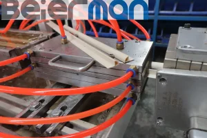 2024 2 Cavity 4 Cavity Automatic PVC Plastic Wall Protection Corner Profile Double Screw Extrusion Production Line Vacuum Mold System with Hole Punching Device