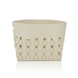 Custom Beige Color Fashion Laser Hollow Toys Storage Basket Felt Material for Living Room Felt Basket Quotes, Products