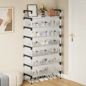 7-Layer Dustproof Shoe Storage Cabinets Detachable Moisture-proof and Rust-proof Shoe Rack Stand for Bedroom,Living Room