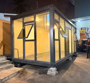 Casa contenedor modular prefabricada portátil desmontable para glamping, Airbnb, hotel, motel, albergue, camping, proyecto de campamento