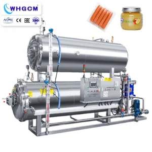 High Temperature Sterilization Autoclave Steam Food Sterilizers for Packing Pet Food Mushroom Meat Corn Kernels Fish Cans