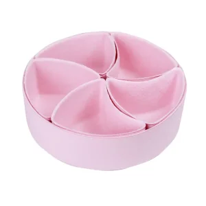 Discount Modern Set of 6PC Felt Fabric Drawer Organizers round Shape Felt Storage Baskets for Tableware Stylish Desk Organizers Company, Product