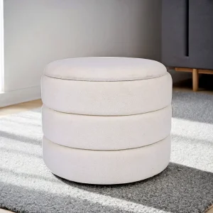 Round Storage Ottoman