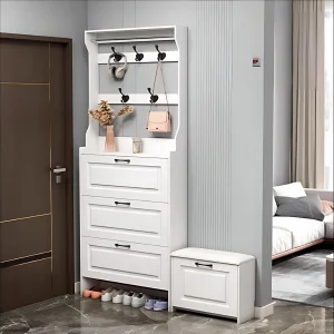 Solid Wood Frame Shoe Cabinet