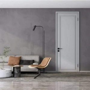 باب داخلي من الخشب مصنوع من PVC و MDF وألمنيوم بتصميم مسطح وبسيط وعصري