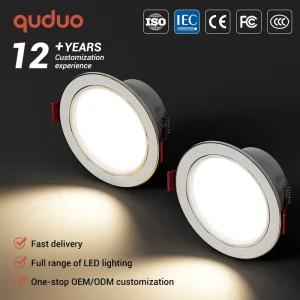 Eye Protection LED Downlight 7W Aluminum Recessed