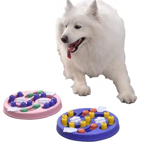 Dog Puzzle Toys Increase IQ Interactive Slow Dispensing Feeding Eating Maze Bowl Pet Training Games Feeder