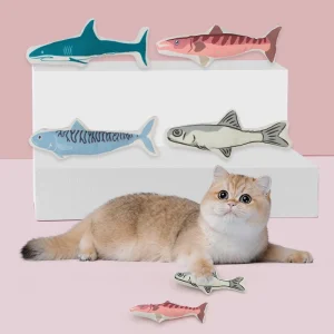 Cat Fish Toy Catnip Canvas Cat Chew Fish Pet Products Interactive Fish Cat Chew Toy