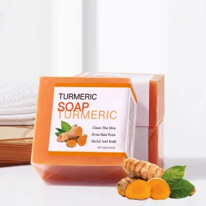 Wholesale 100% Natural Organic Tumeric Skin Whitening Hand Made Skin Care Face Body Turmeric Bar Soap Private Label