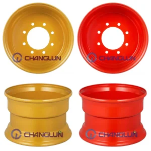 Changlun Wheel Heavy Duty Skid Steer Wheel 16.5"X8.25" Fits in Tyre 10-16.5 AG Parts 8 Lug Rim Steel Wheel