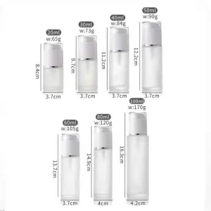 100ml Emulsion Glass Bottle with Spray Lotion Pump Free Sample