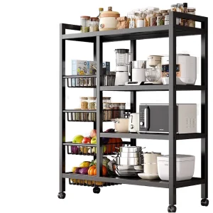 Household Floor Standing Multi Story Dining Sideboard Multi Functional Cabinet Storage Rack for Fruits Vegetables