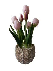 Tulips Cement Pot