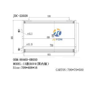 Guangzhou China High Strength Automobile Car Air Conditioning AC Condenser Auto Parts Condenser for Toyota 13-RAV4 OEM 88460-Or050/88460-42110