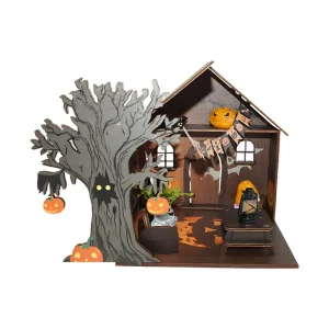 CE Certification DIY Wooden Halloween Miniature House Kit