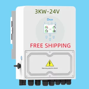 In Stock deye 3kw Hybrid Solar Inverter 24v Eu Stock Single Phase with Wifi Ip65 Sun-3k-sg04lp1-24-eu