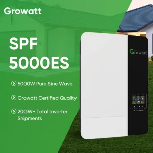 Growatt Solar Inverter SPF 3000es 3500es 5000 Es Inverters Pure Sine Wave 5kw off-Grid Inverter for Industrial and Commercial Use