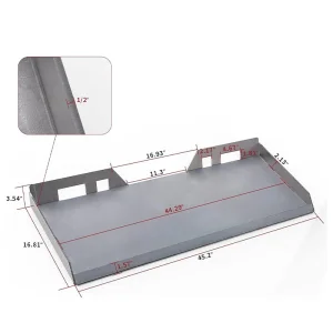 Universal Mounting Plate for Skid Steer Attachments, 1/4" Thick