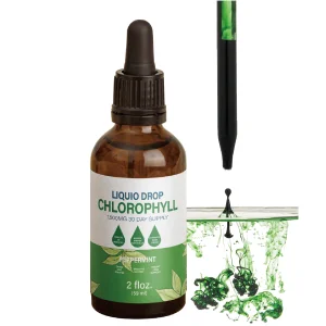 Organic Chlorophyll Liquid Drops for Detox &amp; Energy Boost, Custom OEM/ODM, GMP Halal Certified, Vegan Supplement Bulk Order