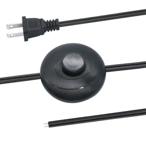 AC 125V Pé liga-desliga com plugue de fio polarizado controle redondo lâmpada luz para árvore de Natal decoração de Natal